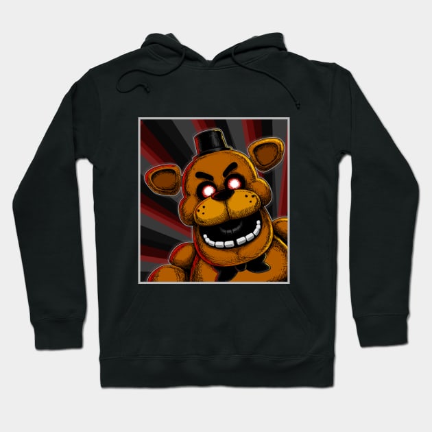 FNAF Freddy Jumpscare Hoodie by halegrafx